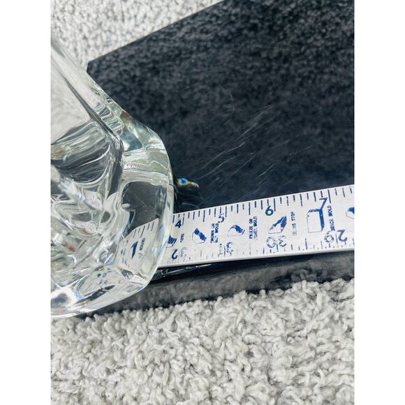 Glass Vase Heavy Duty Cut Art Deco Home Decoration Any Room Clear 9.5inX4inX5.5i - Picture 5 of 10